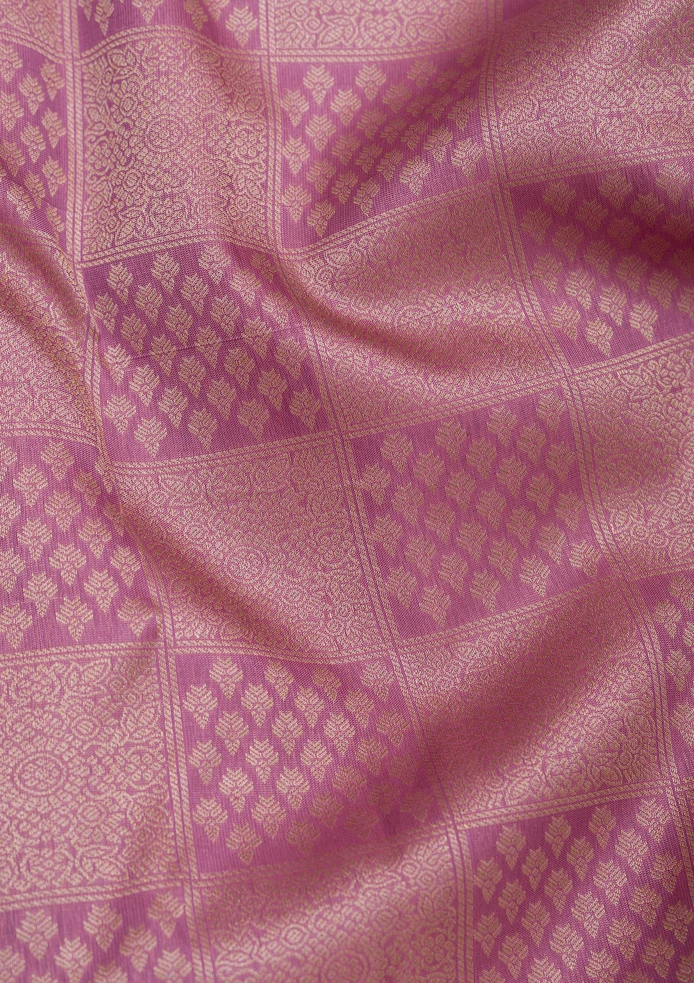 Mauve Zariwork Pure Silk Saree-Koskii