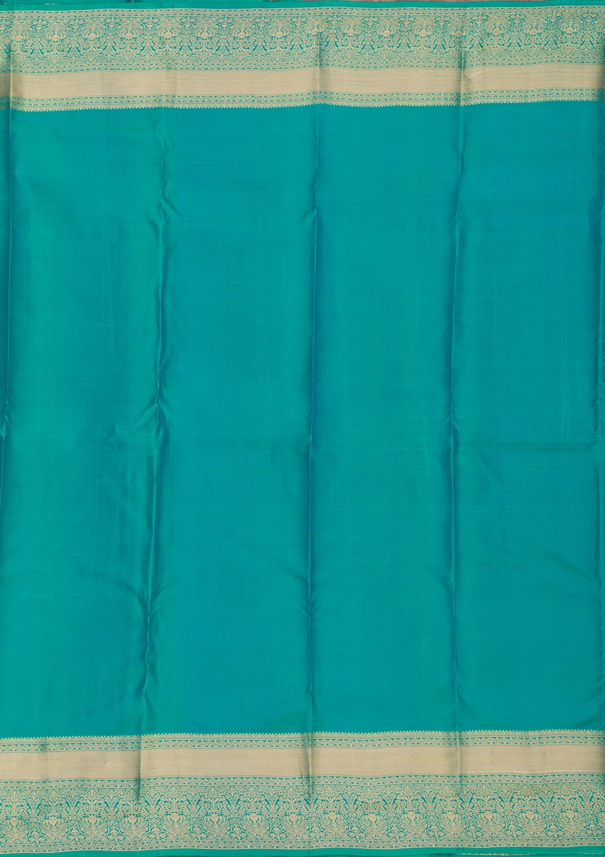 Rama Green Zariwork Pure Silk Saree-Koskii