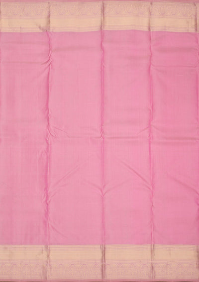 Onion Pink Zariwork Pure Silk Saree-Koskii