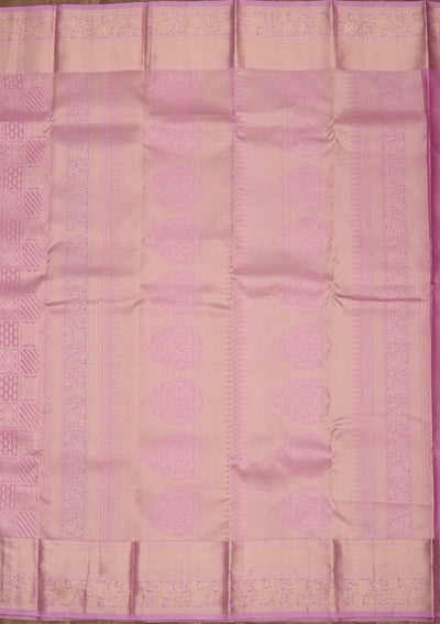 Mauve Zariwork Pure Silk Saree-Koskii