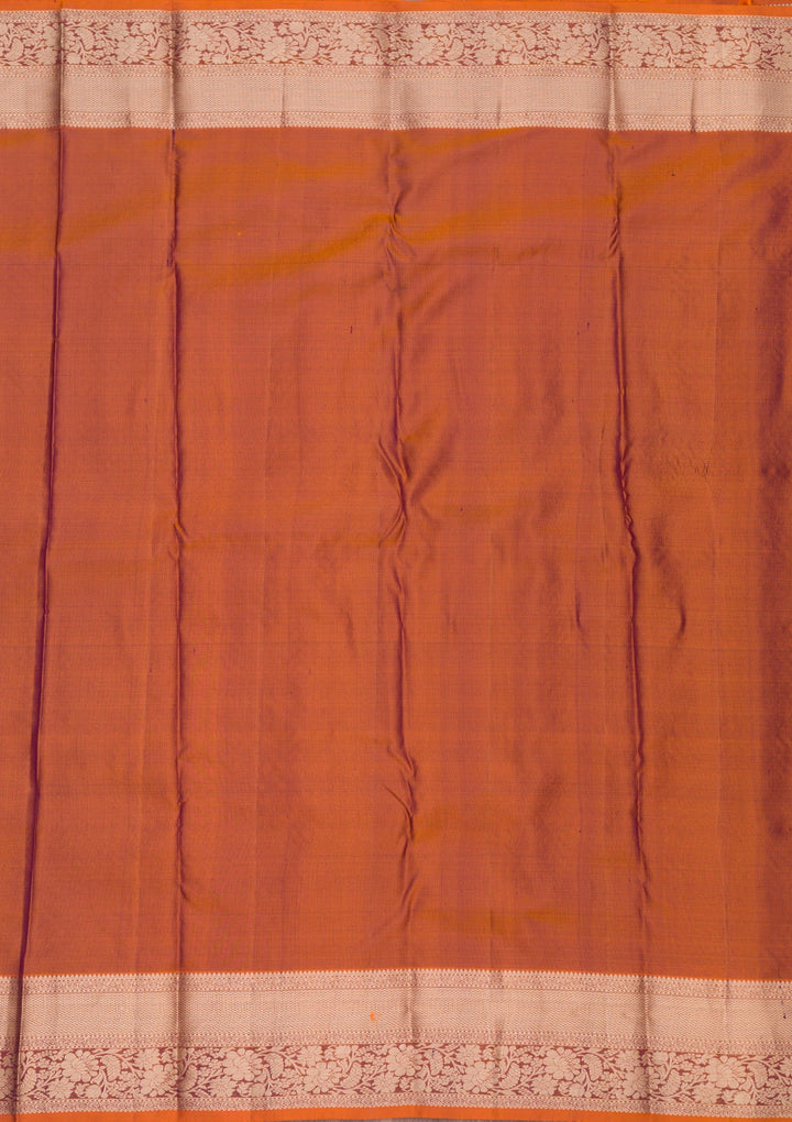 Navy Blue Zariwork Pure Silk Saree-Koskii