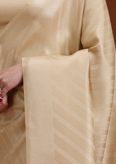 Beige Zariwork Silk Saree