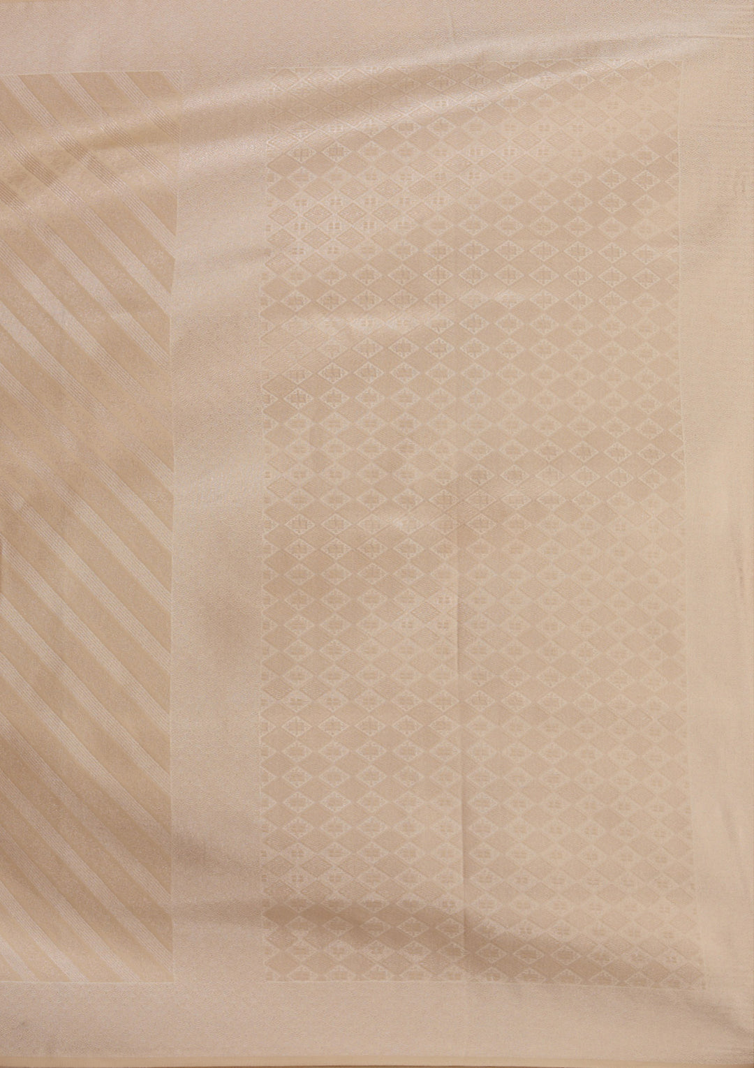 Beige Zariwork Silk Saree