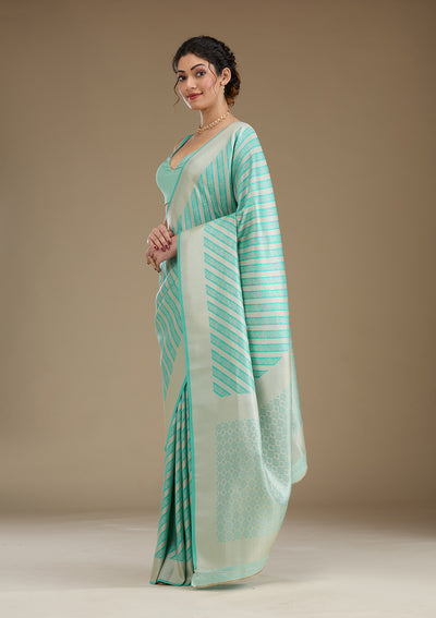 Blue Zariwork Silk Saree