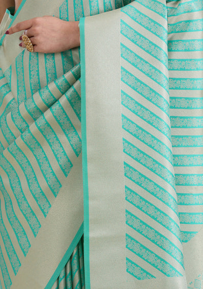 Blue Zariwork Silk Saree