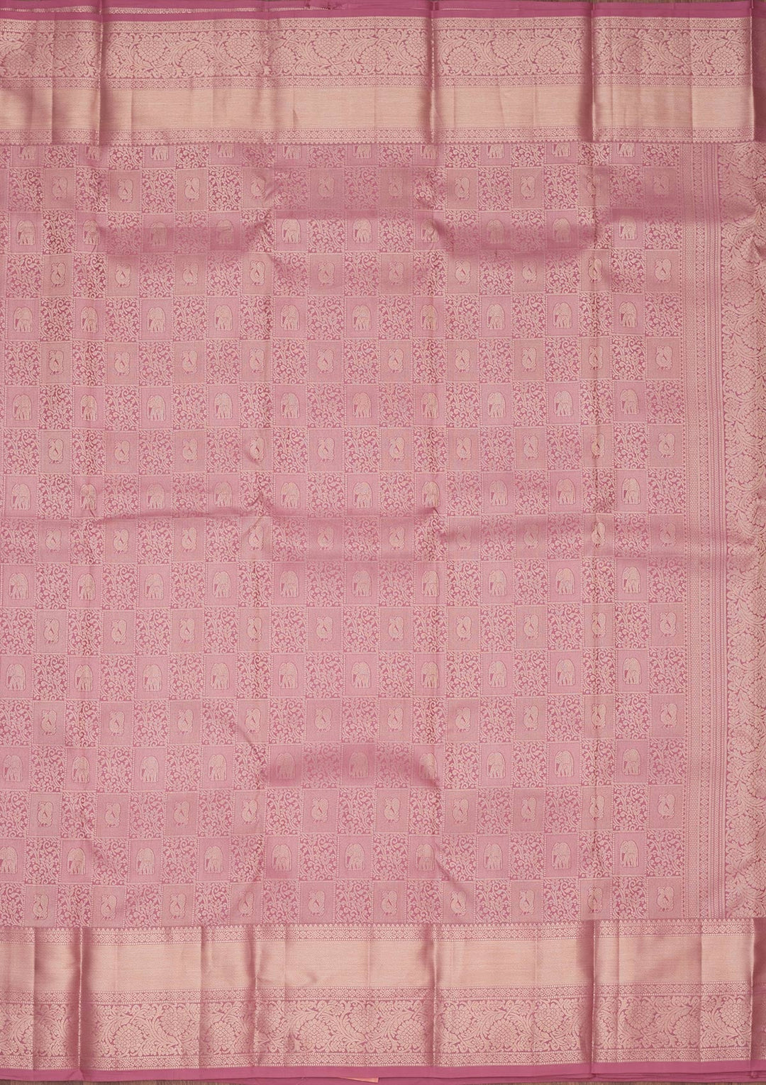 Onion Pink Zariwork Silk Saree-koskii