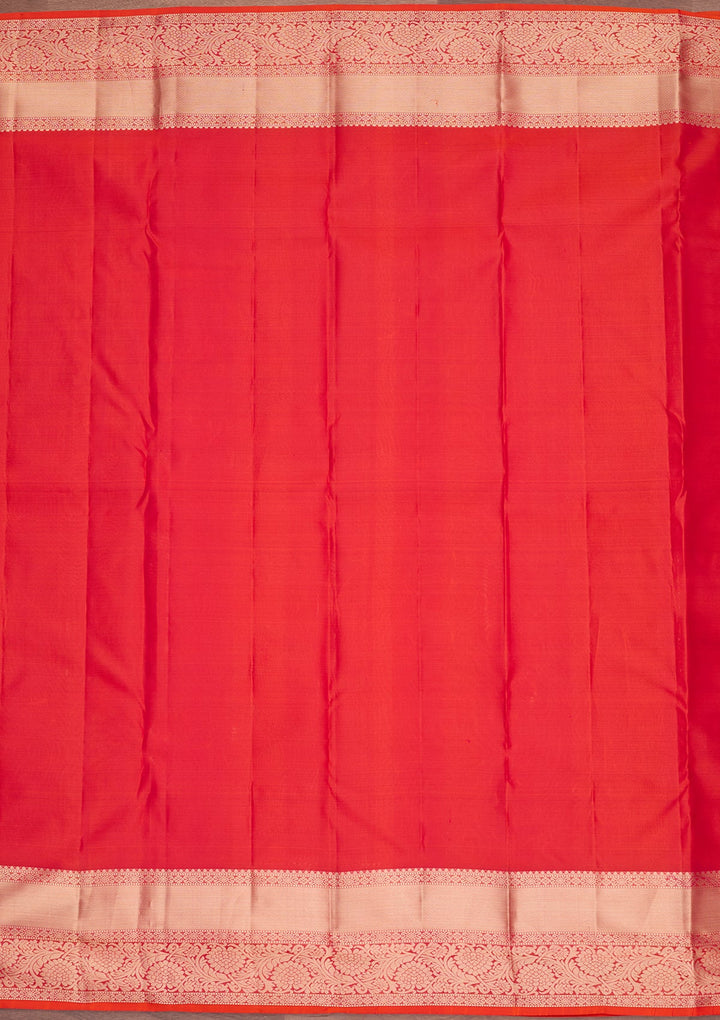 Orange Zariwork Pure Silk Saree