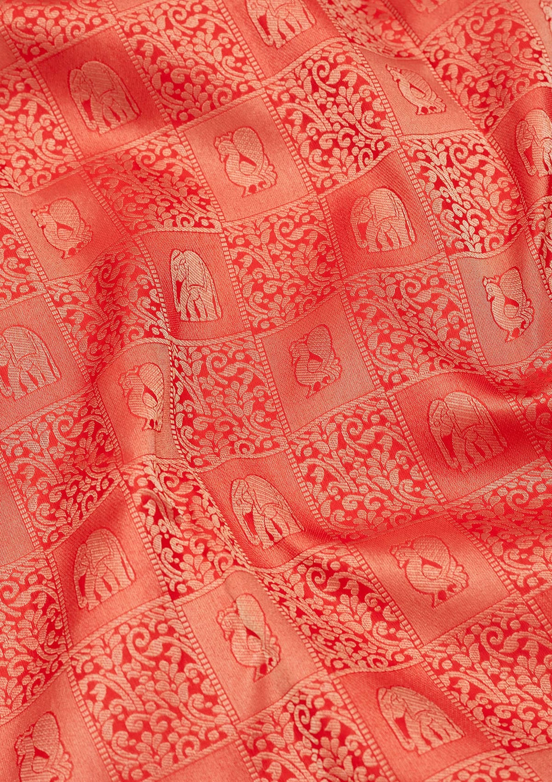 Rust Zariwork Silk Saree-koskii