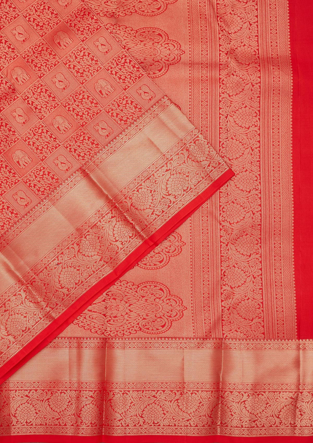 Rust Zariwork Silk Saree-koskii