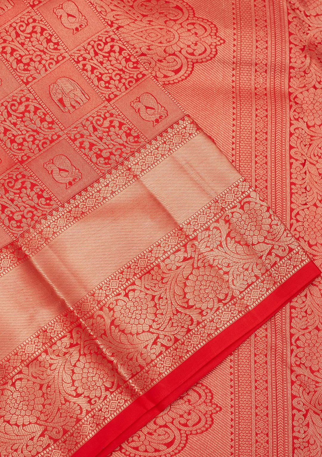Rust Zariwork Silk Saree-koskii