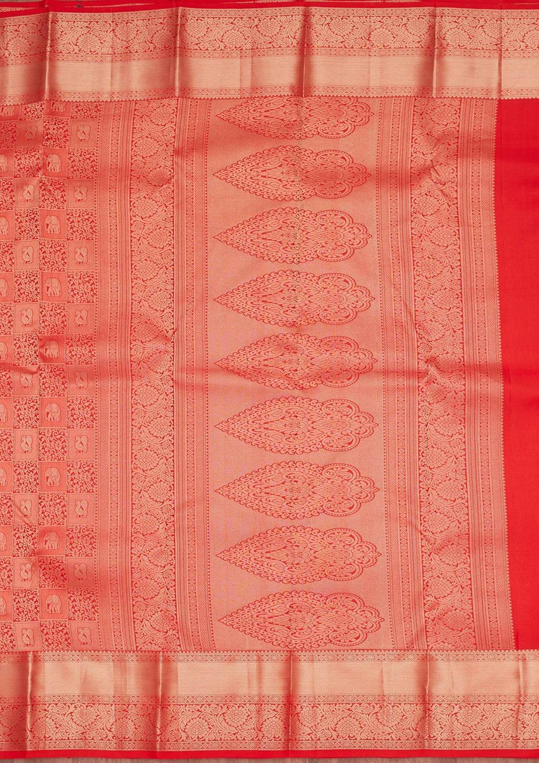 Rust Zariwork Silk Saree-koskii