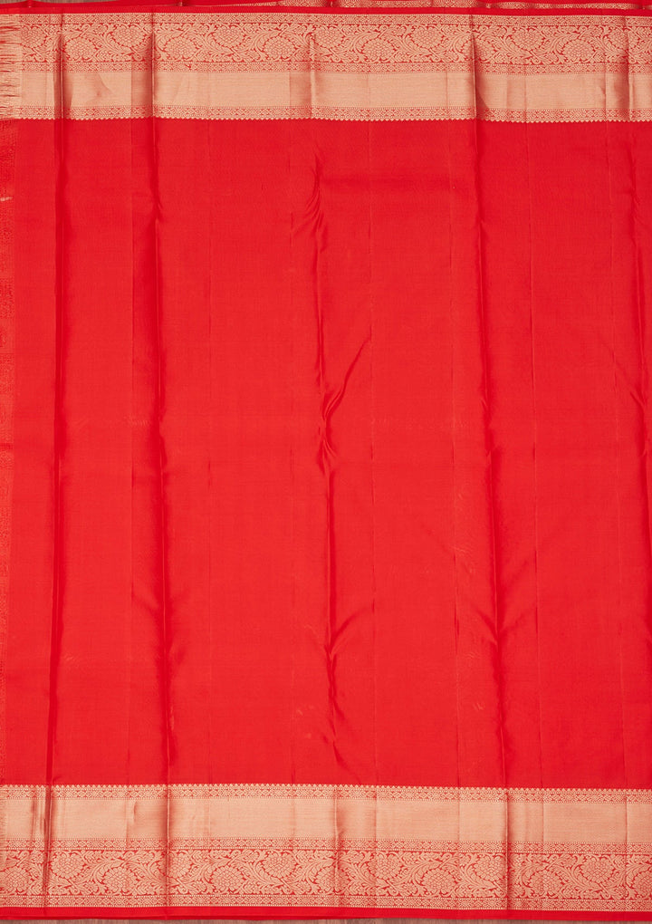Rust Zariwork Silk Saree-koskii