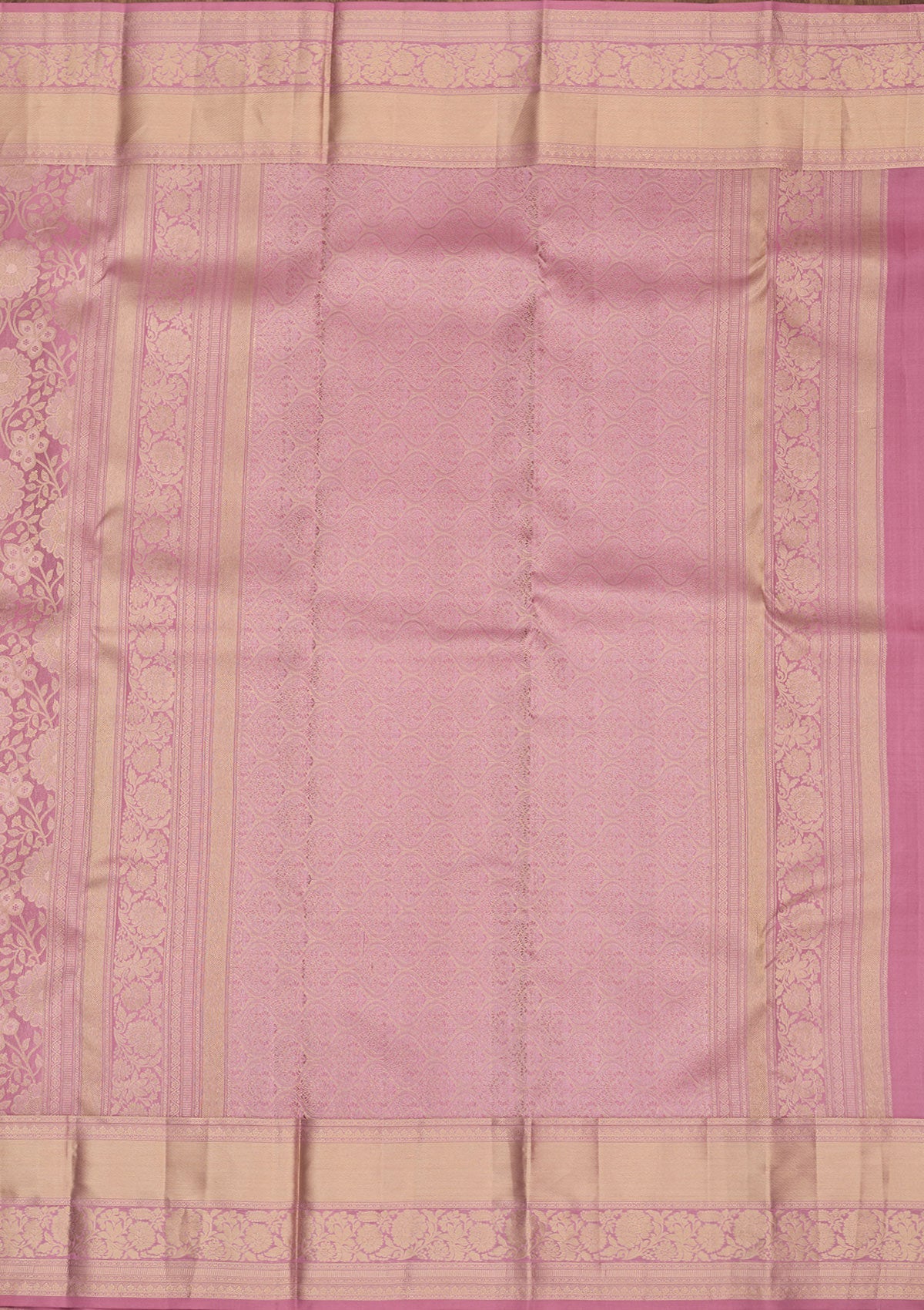 Onion Pink Zariwork Pure Silk Saree-Koskii