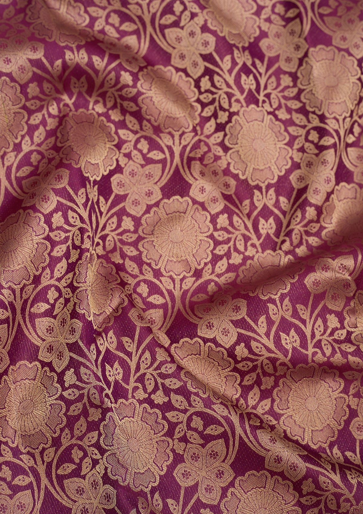 Wine Zariwork Pure Silk Saree-Koskii