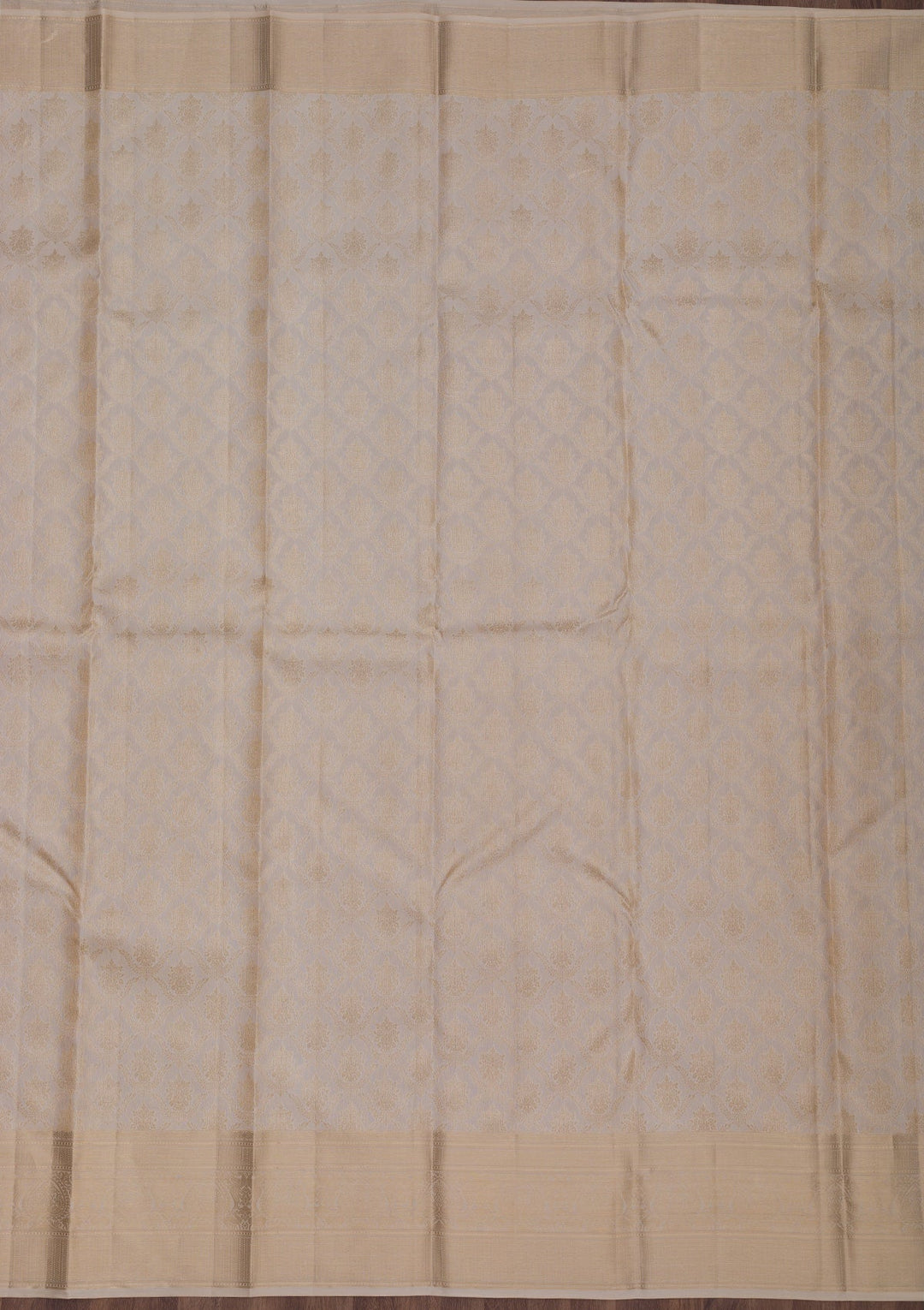 Beige Zariwork Pure Silk Saree-Koskii