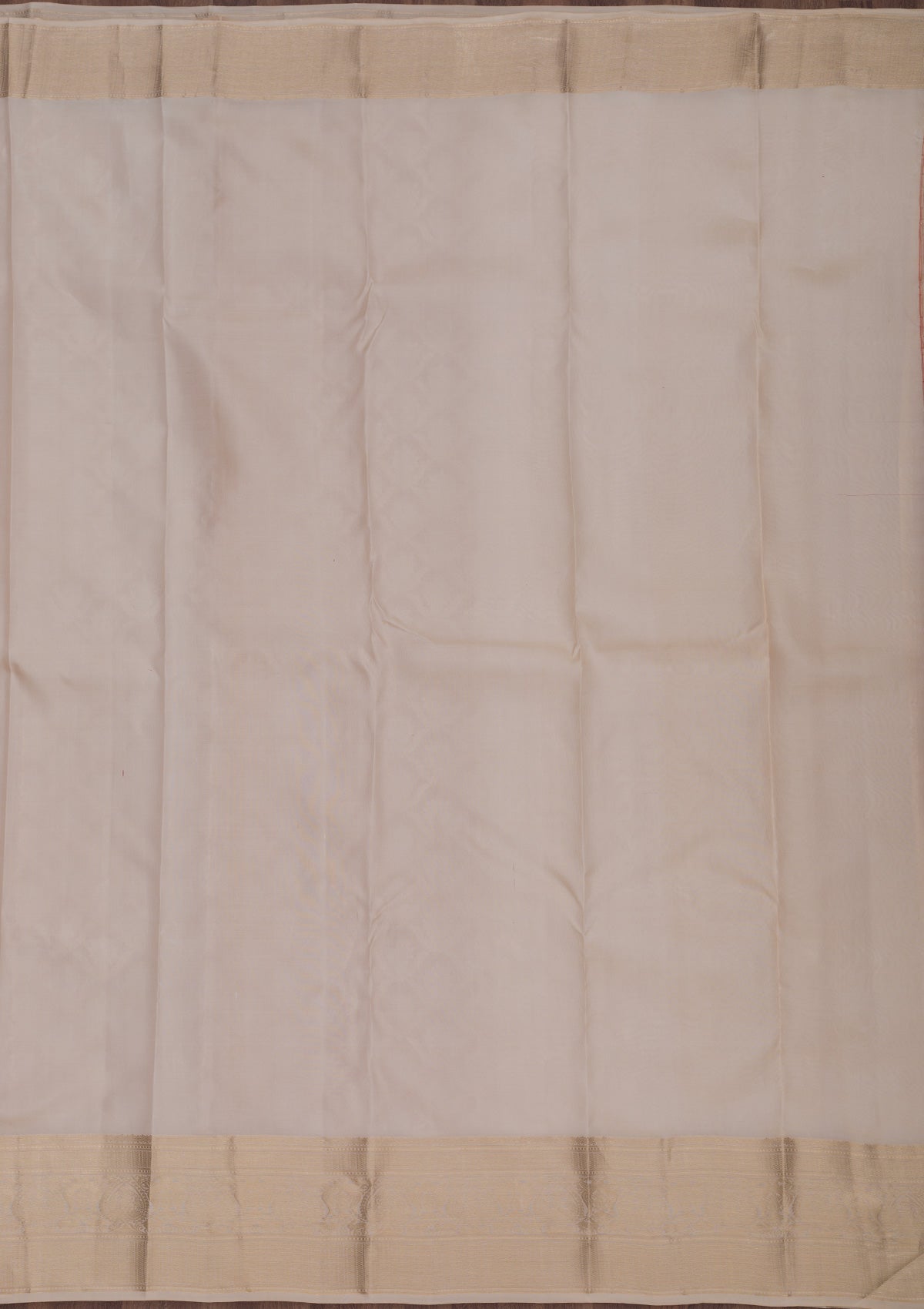 Beige Zariwork Pure Silk Saree-Koskii