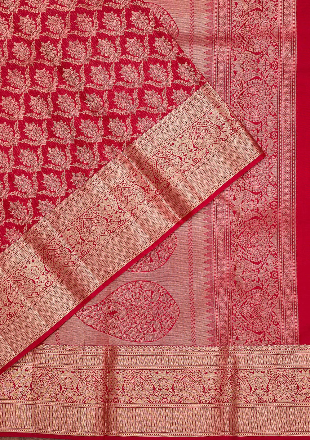 Maroon Zariwork Pure Silk Saree-koskii