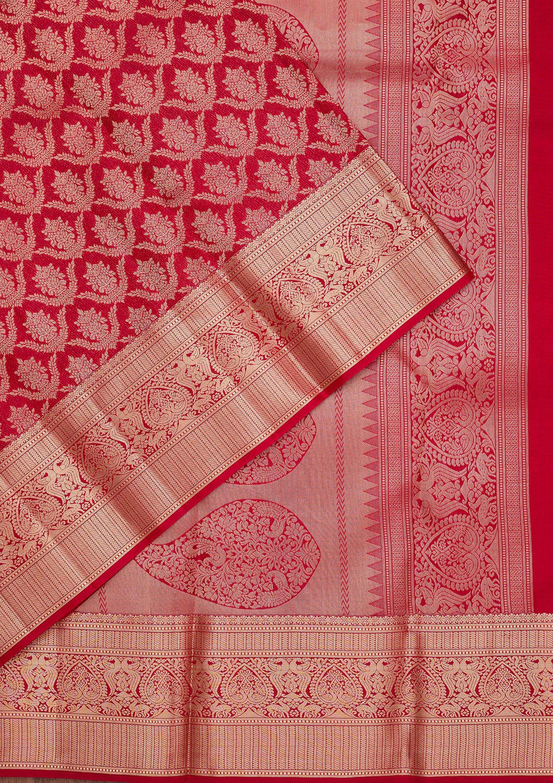 Maroon Zariwork Pure Silk Saree-koskii