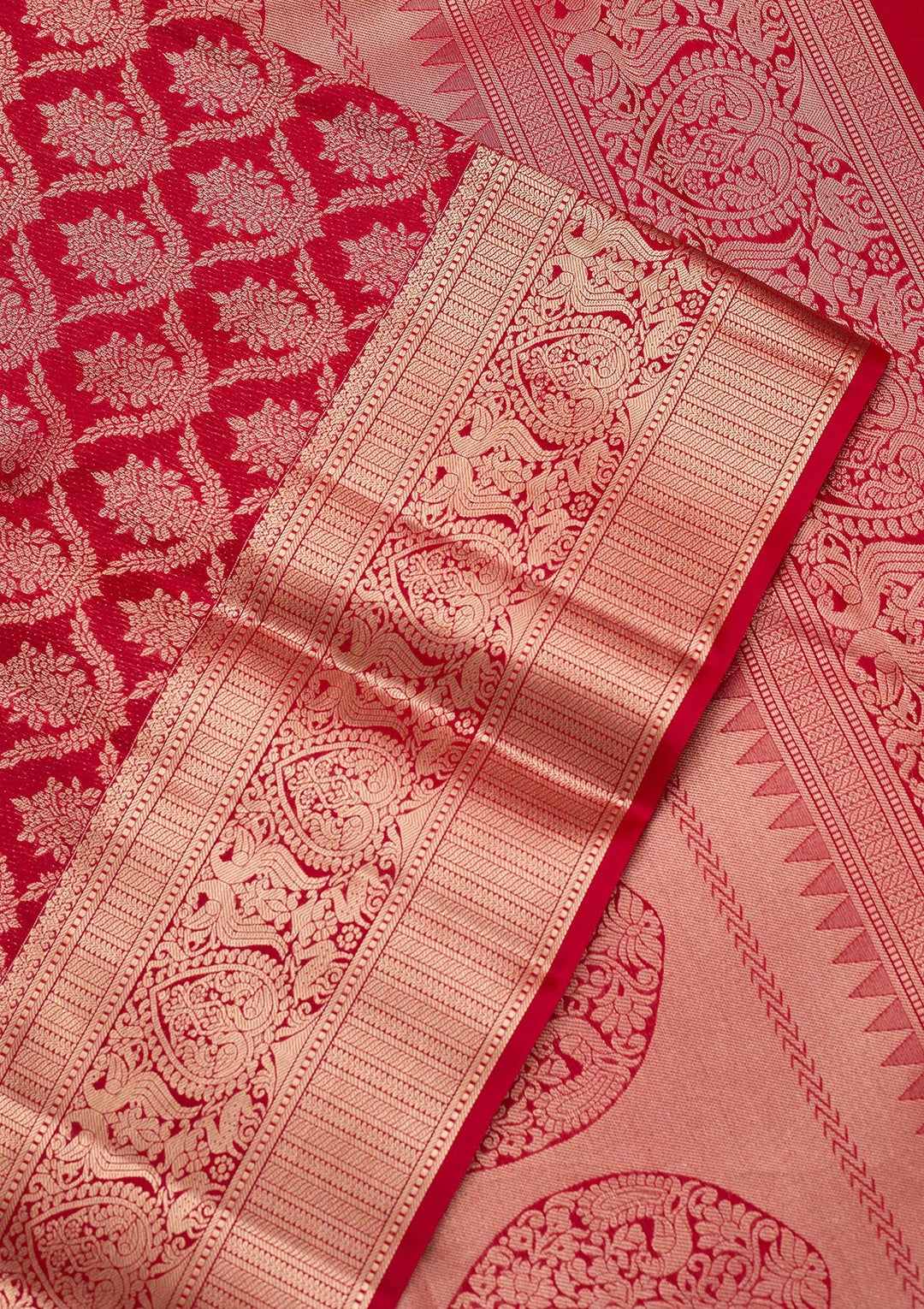 Maroon Zariwork Pure Silk Saree-koskii
