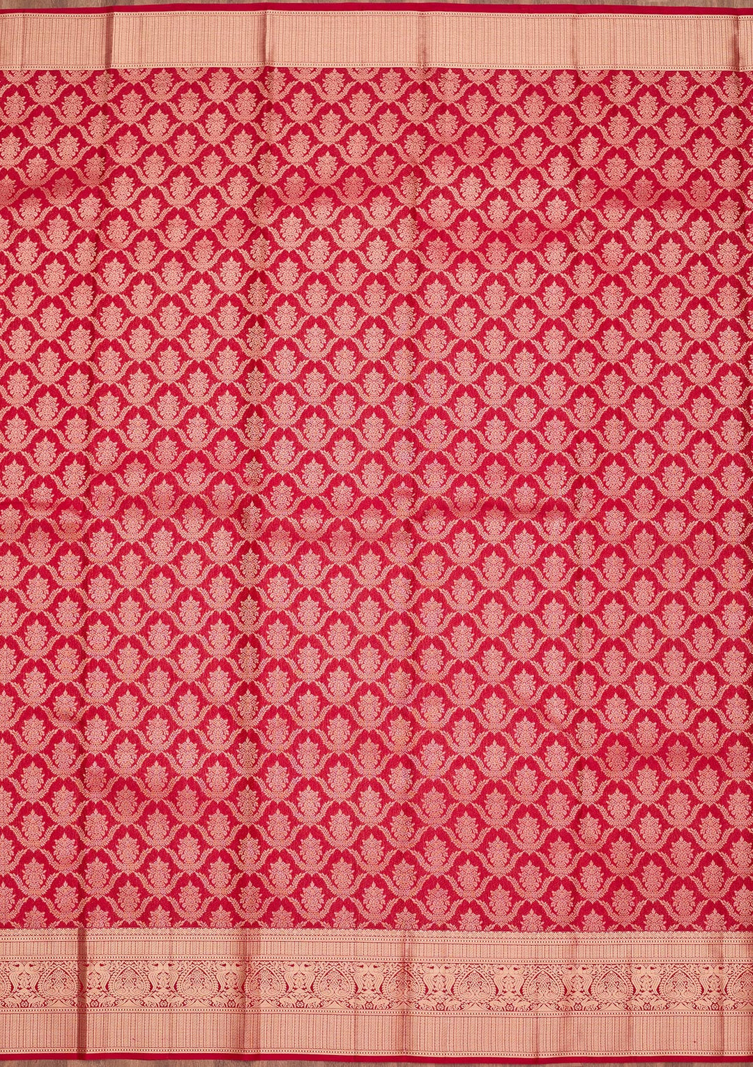 Maroon Zariwork Pure Silk Saree-koskii