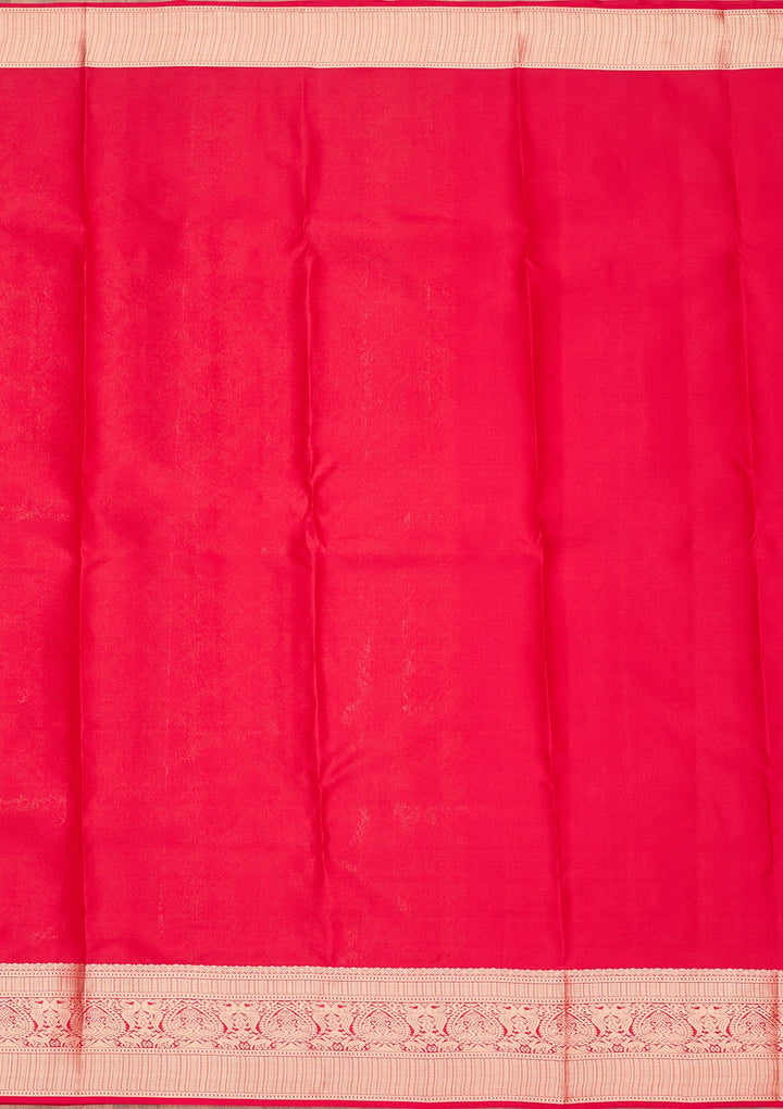 Maroon Zariwork Pure Silk Saree-koskii