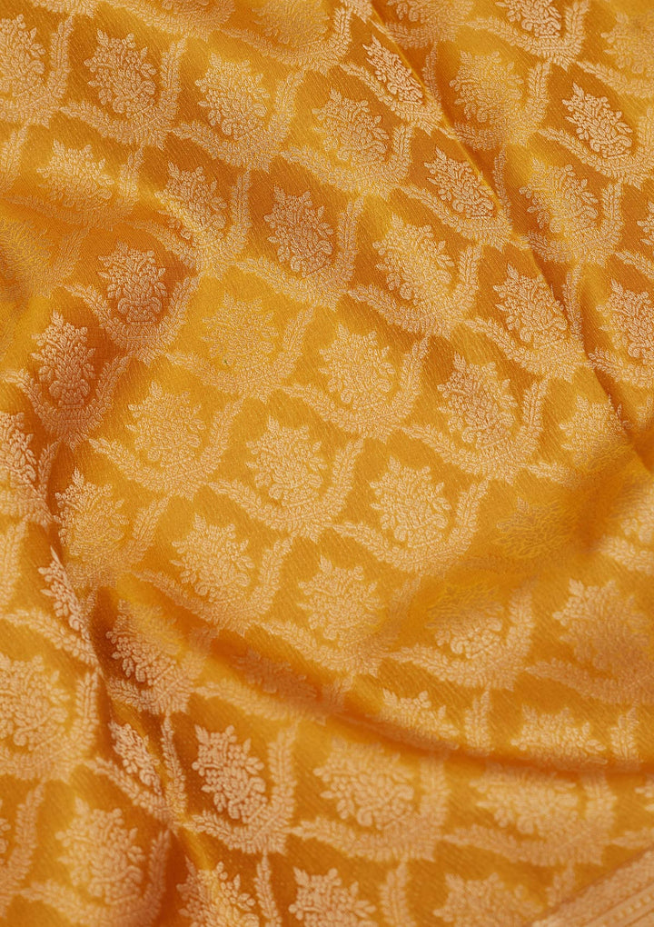 Mustard Zariwork Pure Silk Silk_Saree-koskii