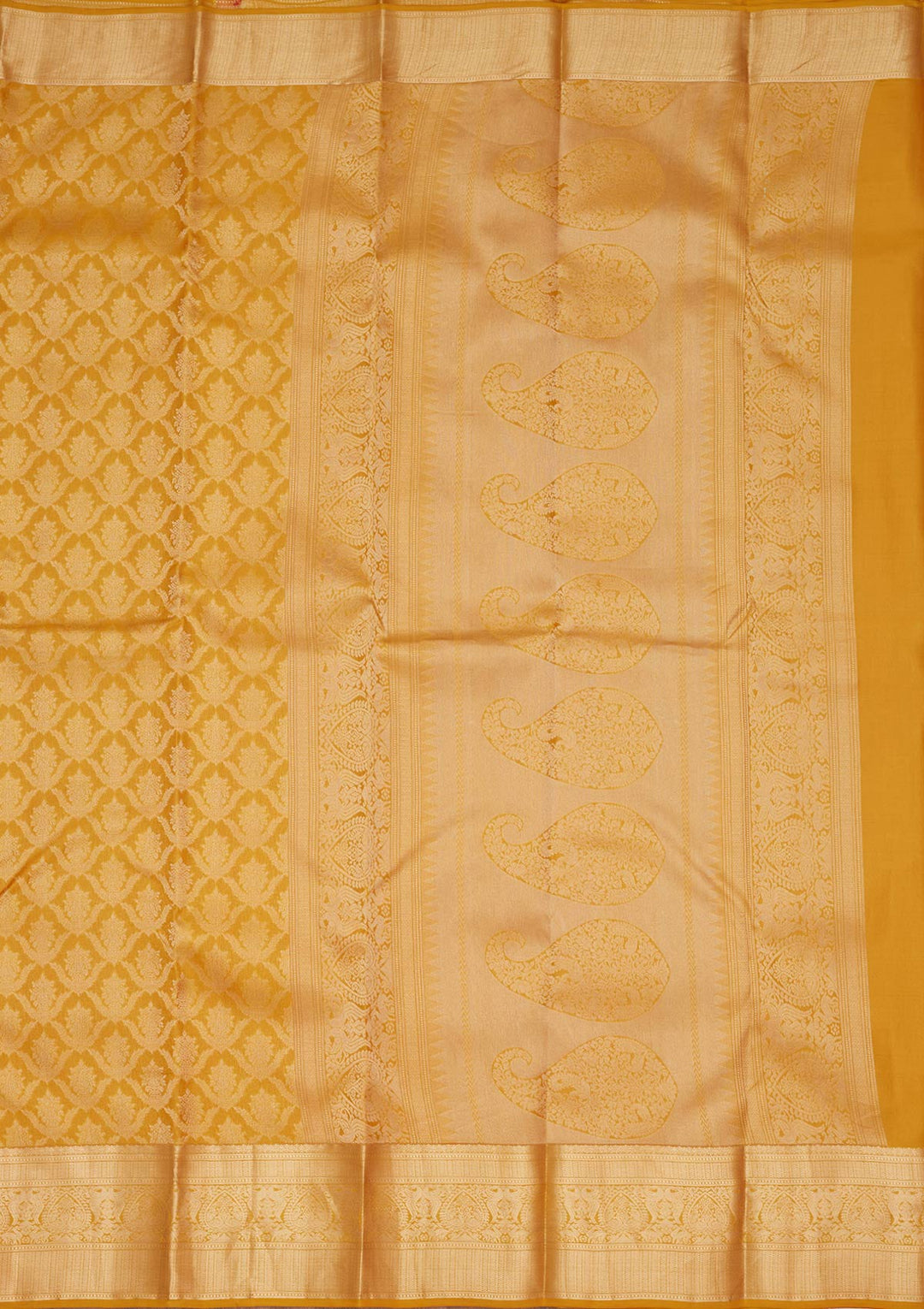 Mustard Zariwork Pure Silk Silk_Saree-koskii