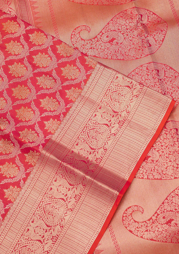 Pink Zariwork Pure Silk Saree