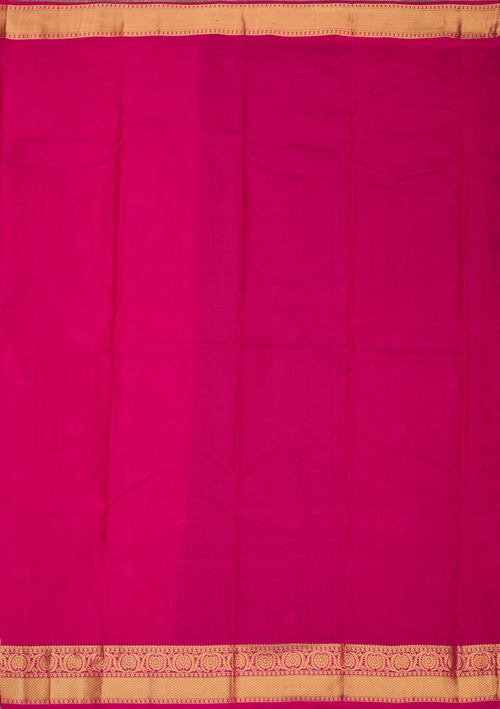 Parrot Green Zariwork Pure Silk Saree-Koskii