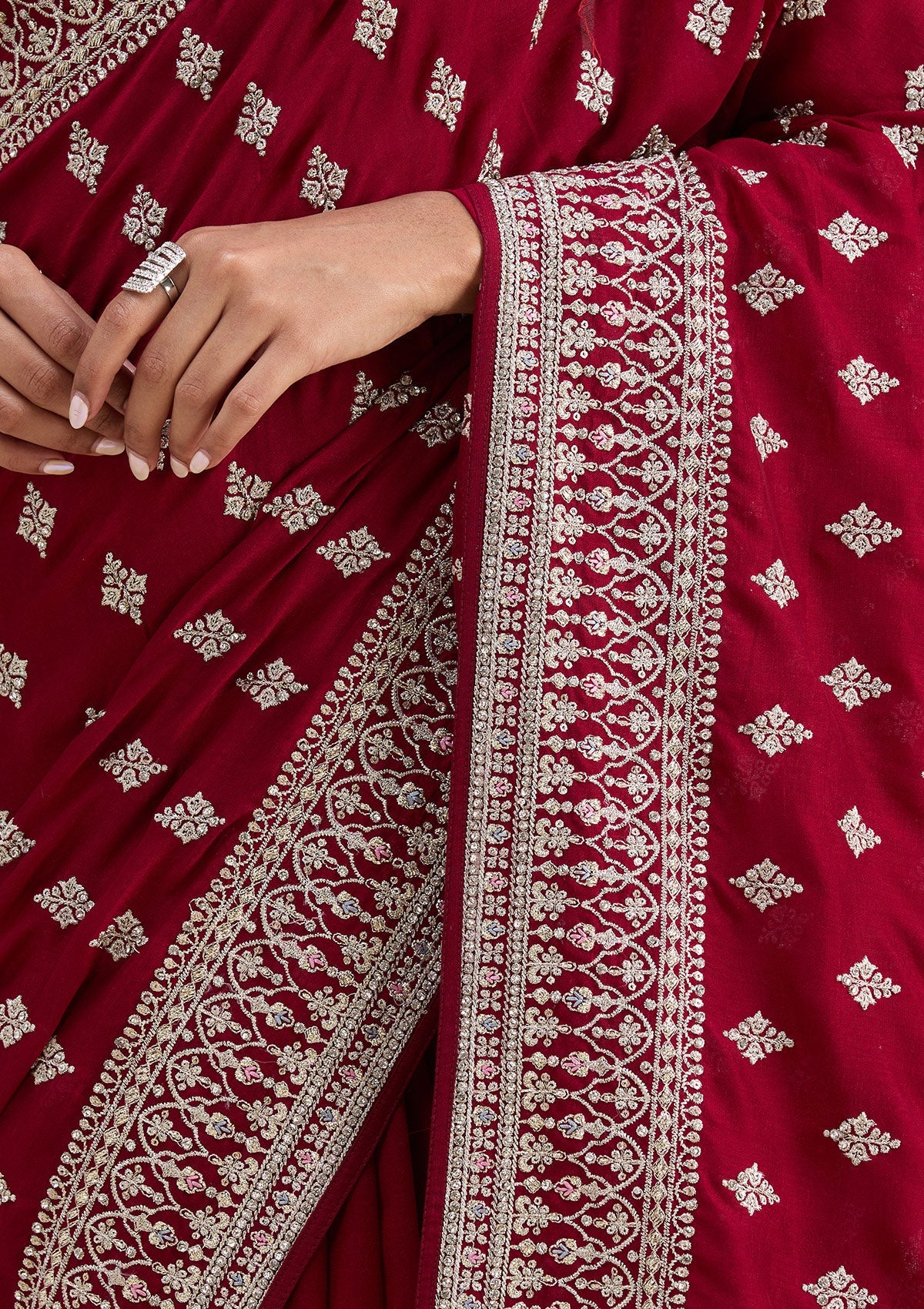 Mehendi Zariwork Net Readymade Lehenga-Koskii