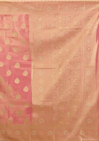 Rust Zariwork Tissue Saree