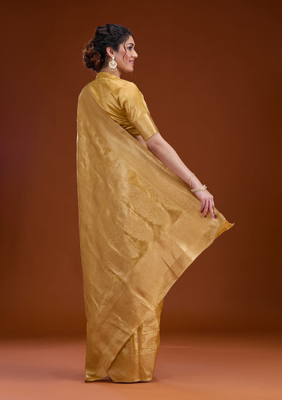 Gold Zariwork Tissue Saree