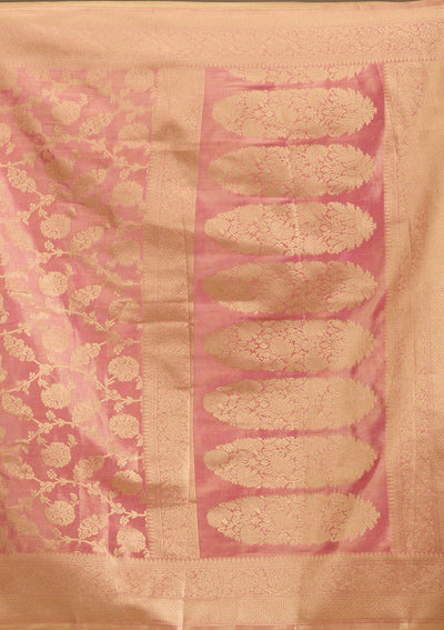 Pink Zariwork Tissue Saree