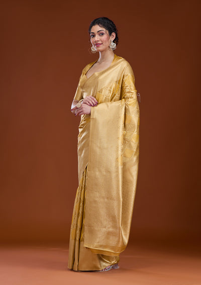 Gold Zariwork Tissue Saree