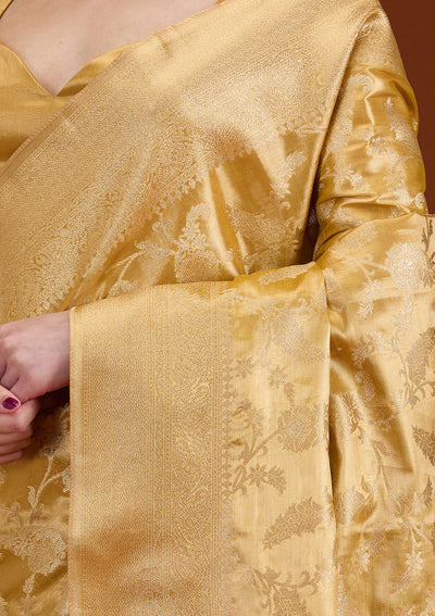 Gold Zariwork Tissue Saree