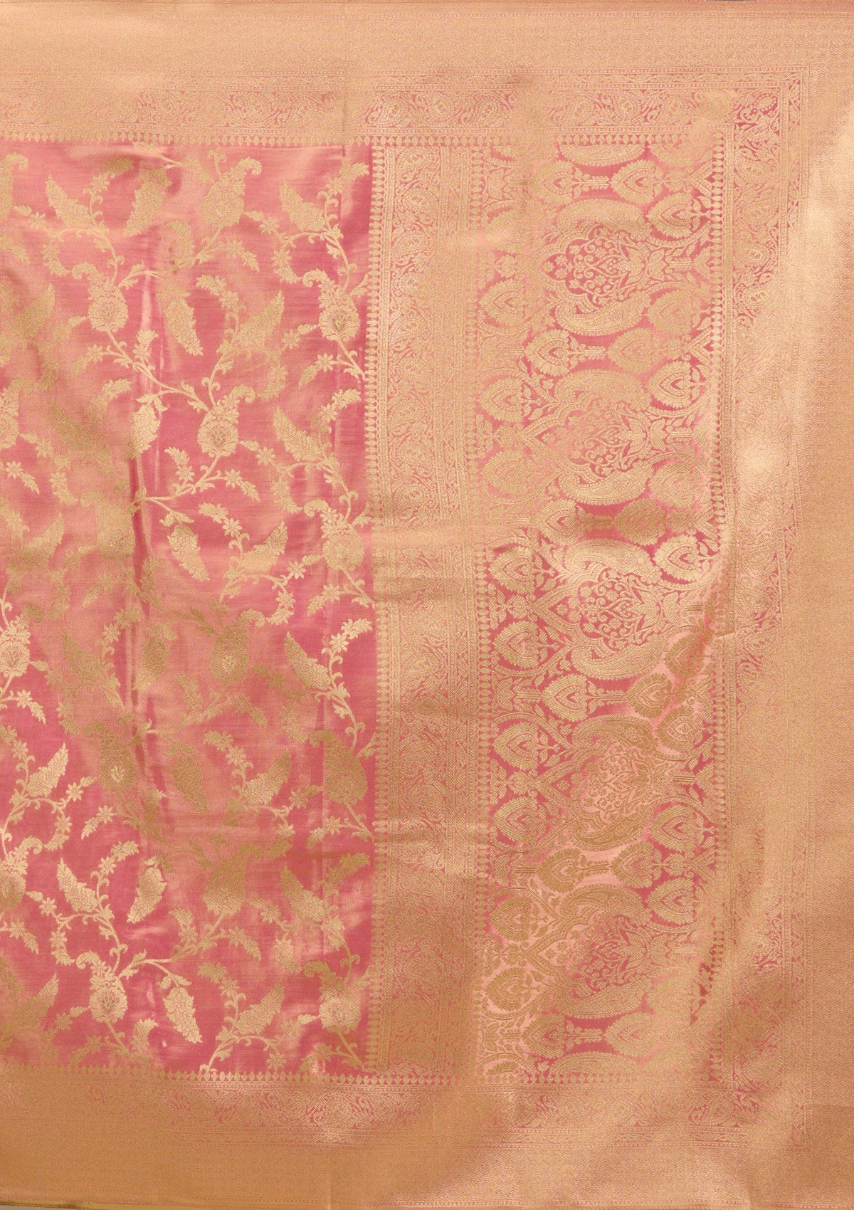 Onion Pink Zariwork Tissue Saree