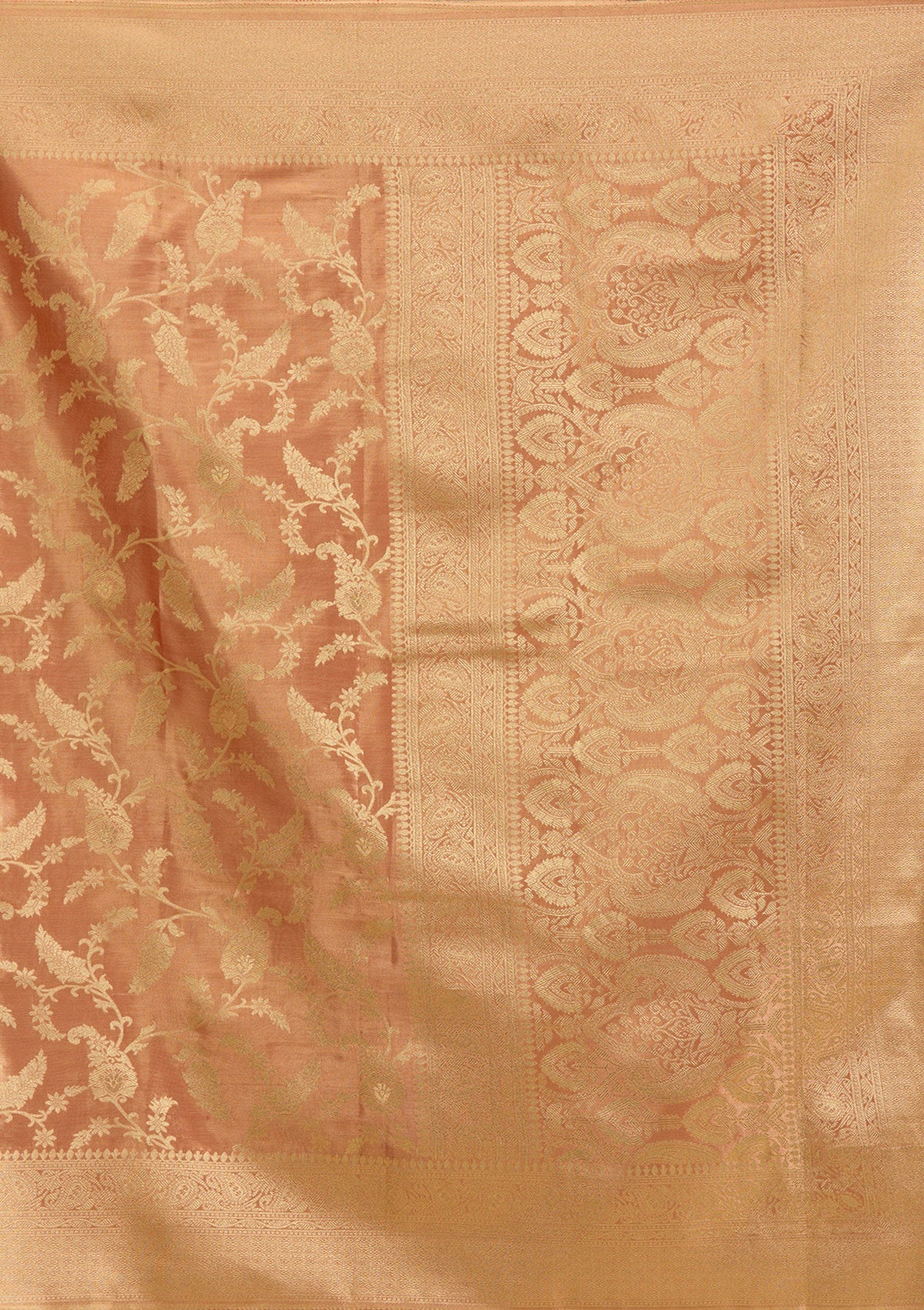 Rust Zariwork Tissue Saree