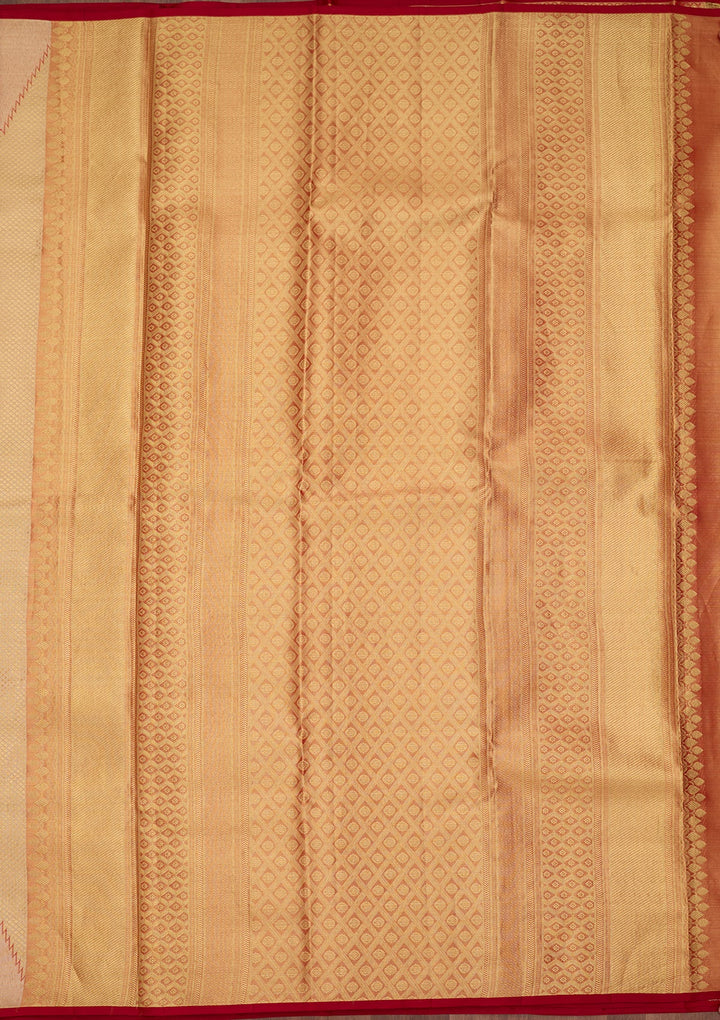 Gold Silk Jaal Gold Zariwork Saree With Matching Blouse Piece