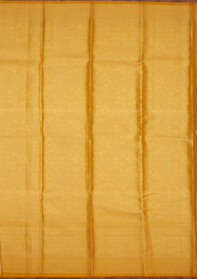Yellow Zariwork Pure Silk Saree-Koskii
