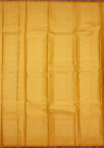 Yellow Zariwork Pure Silk Saree-Koskii