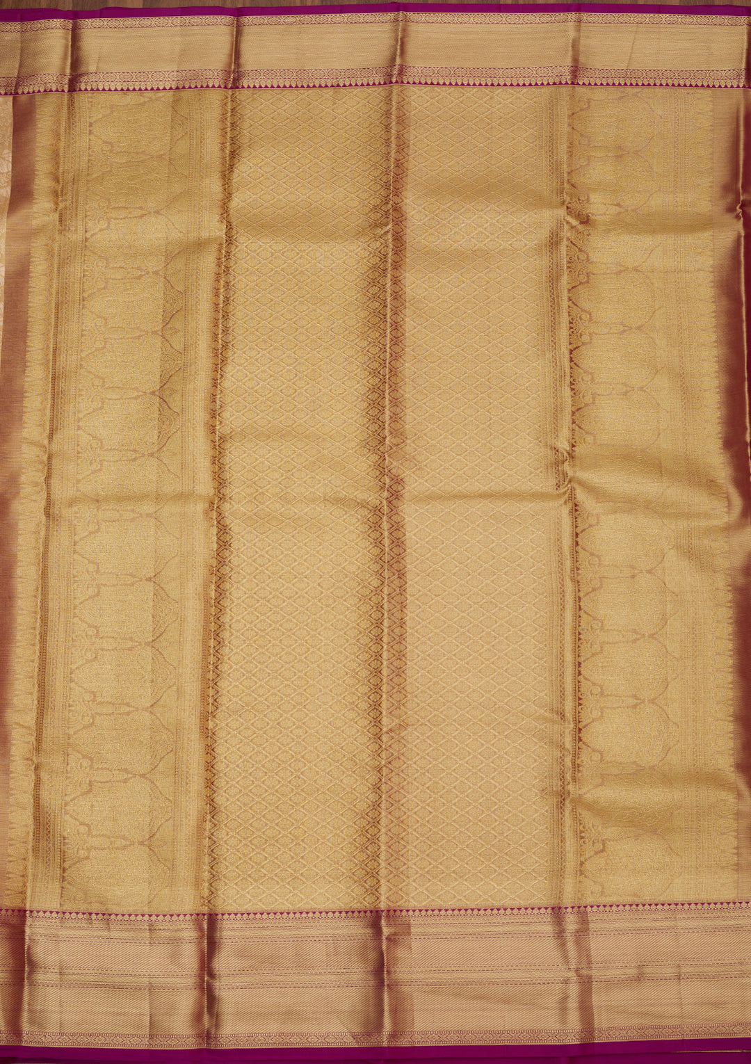Beige Zariwork Pure Silk Saree
