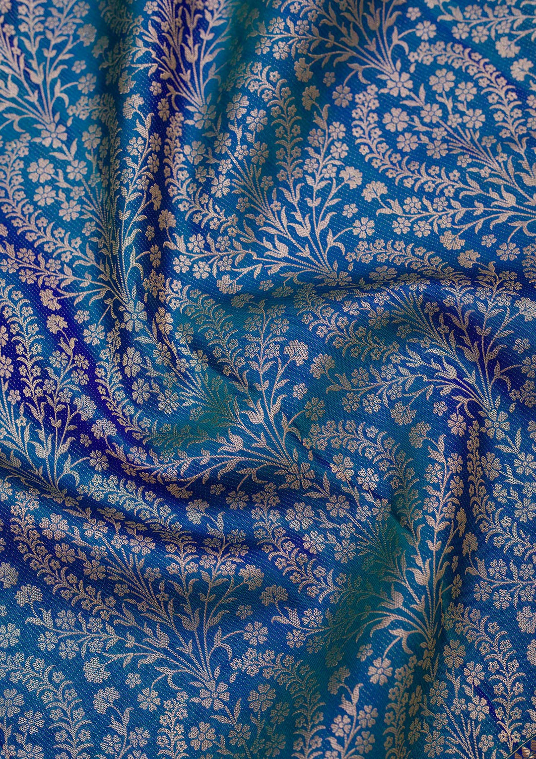 Peacock Green Zariwork Pure Silk Saree-koskii