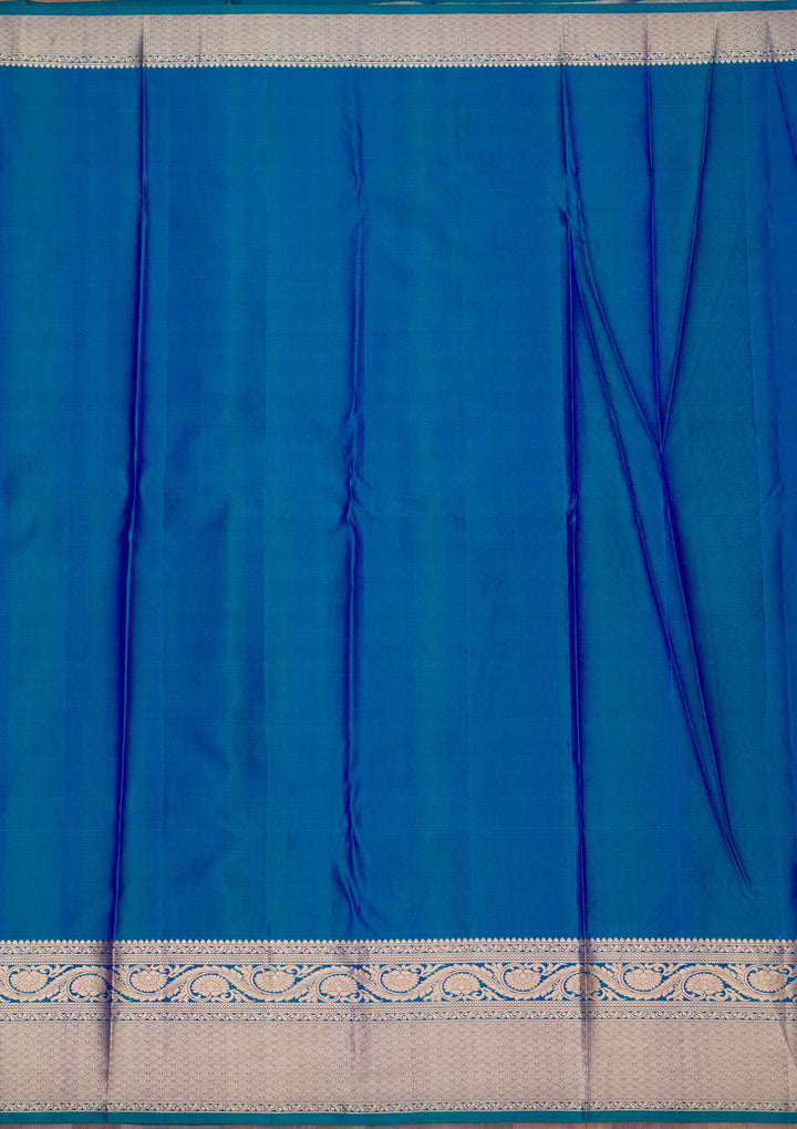 Peacock Green Zariwork Pure Silk Saree-koskii