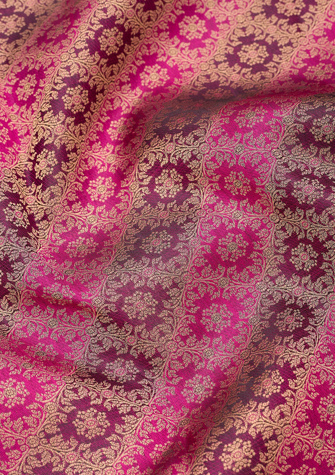 Wine Zariwork (Gold) Pure Silk Saree