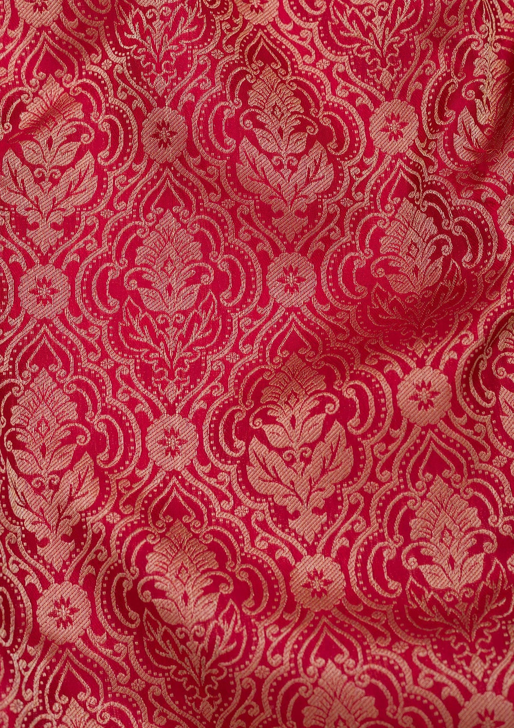Red Zariwork Pure Silk Saree-Koskii