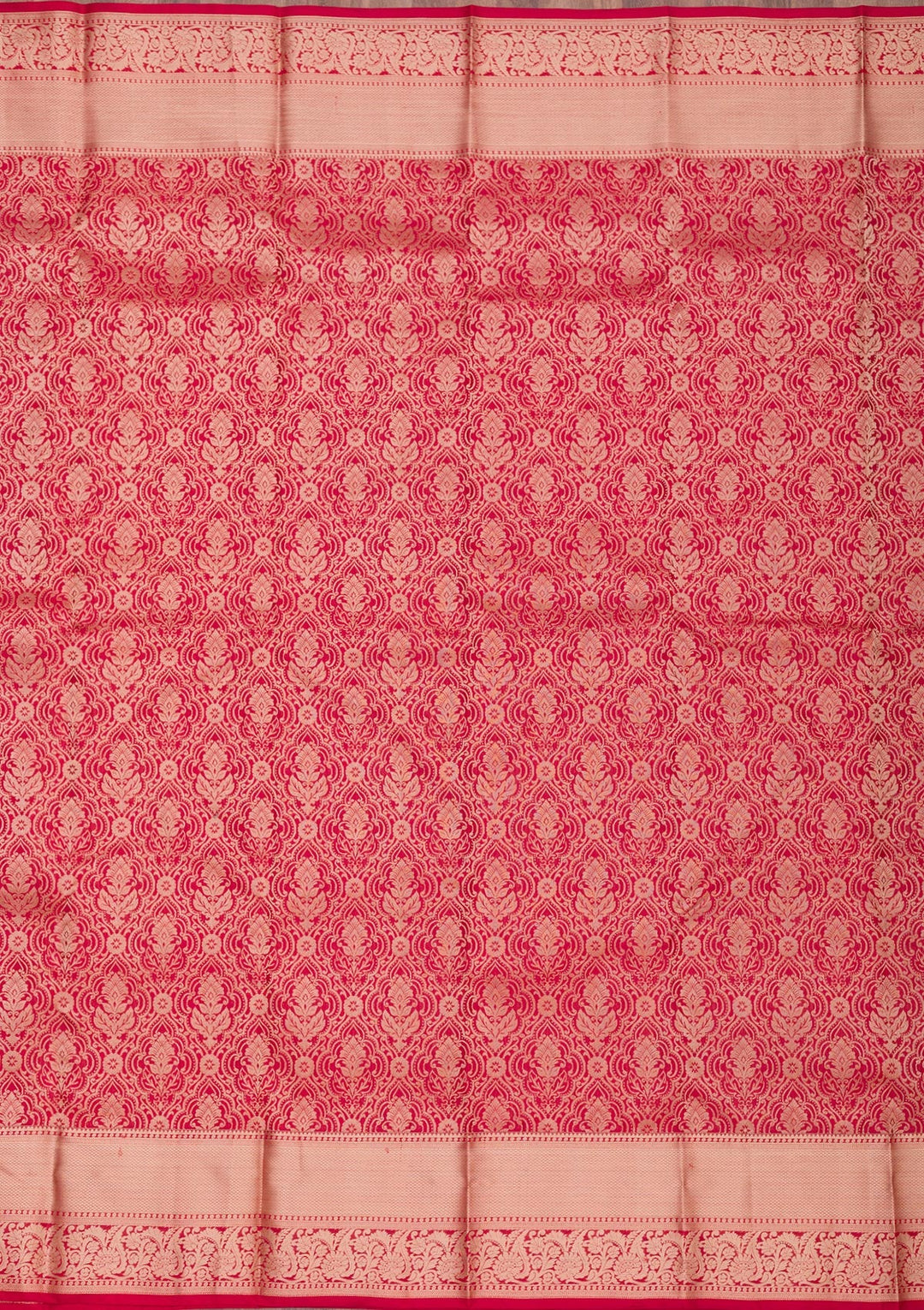 Red Zariwork Pure Silk Saree-Koskii
