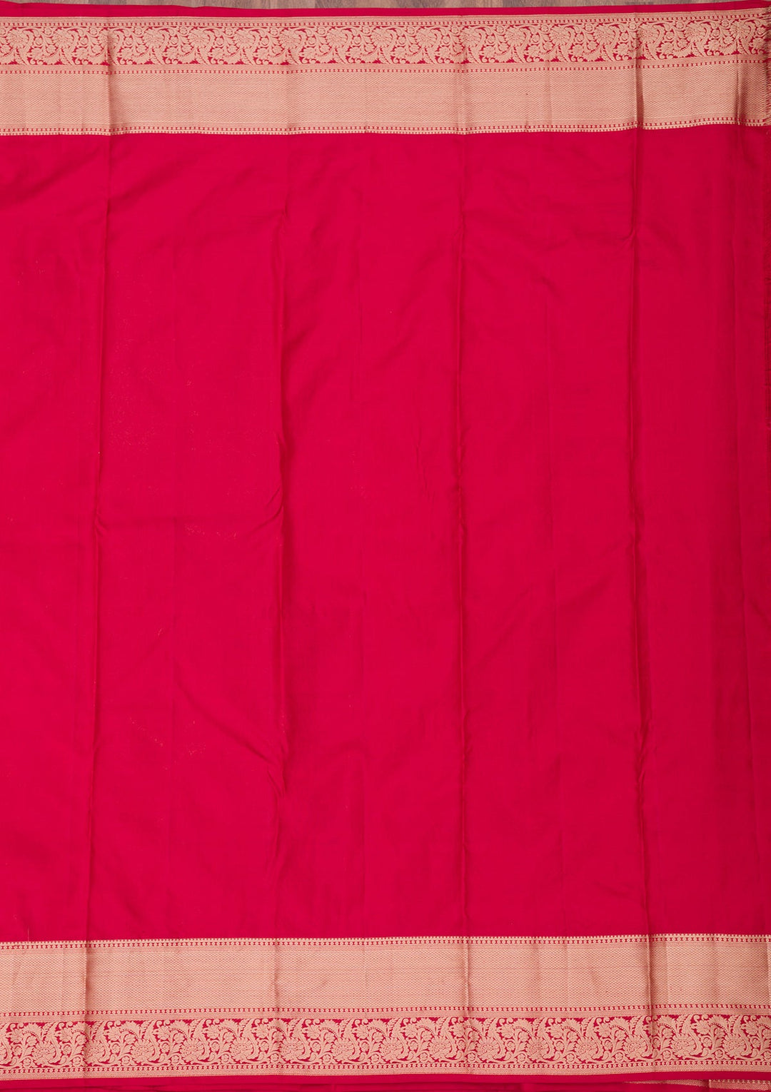 Red Zariwork Pure Silk Saree-Koskii