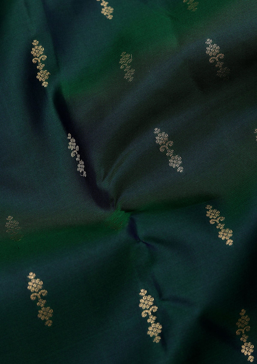 Bottle Green Zariwork Pure Silk Saree
