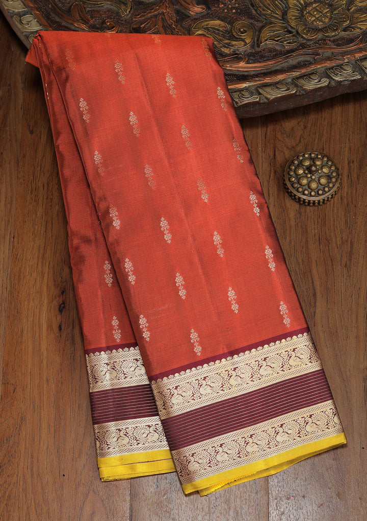 Brown Zariwork Pure Silk Saree-koskii