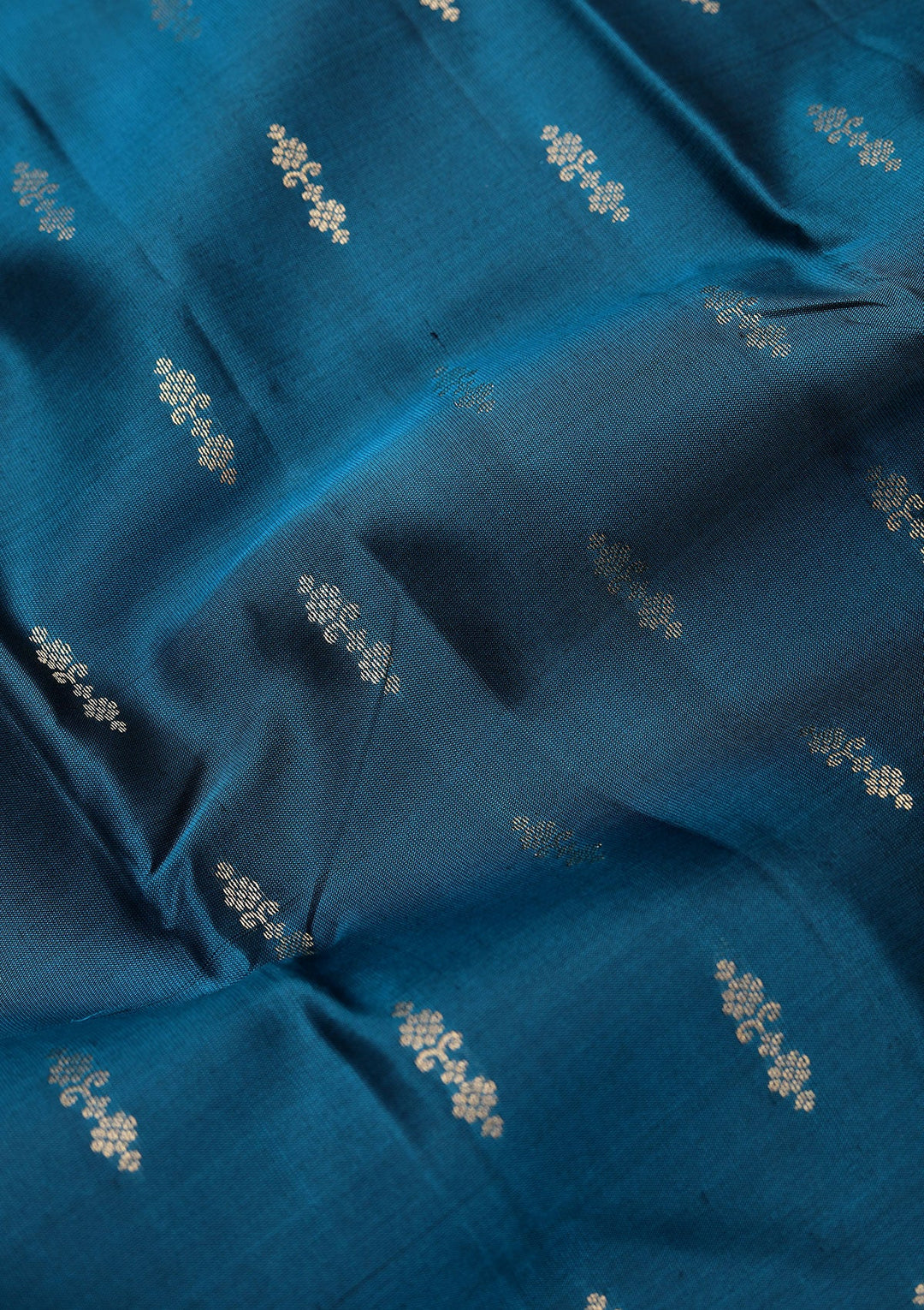 Peacock Blue Zariwork Pure Silk Saree
